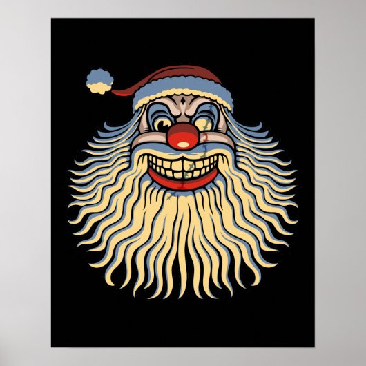 Scary Santa Clown Poster (Voorkant)