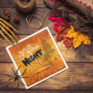 Scary Scary Night Halloween Oranje ID946 Servet