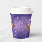 Scary Scary Night Halloween Paars ID946 Papieren Bekers (Rechts)