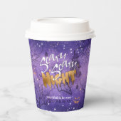 Scary Scary Night Halloween Paars ID946 Papieren Bekers (Voorkant)