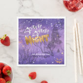 Scary Scary Night Halloween Paars ID946 Servet (Insitu)