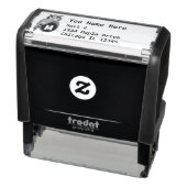 Scary Scop Owl Monogram Address Reutre Zelfinktende Stempel (Product)