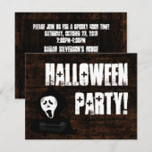 Scary Scream Halloween Party-uitnodigingen Kaart (Voorkant / Achterkant)