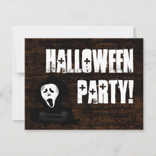 Scary Scream Halloween Party-uitnodigingen Kaart