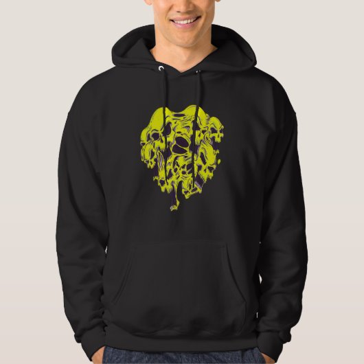 Scary screaming merged Skulls Best of Graphic Hoodie (Voorkant)