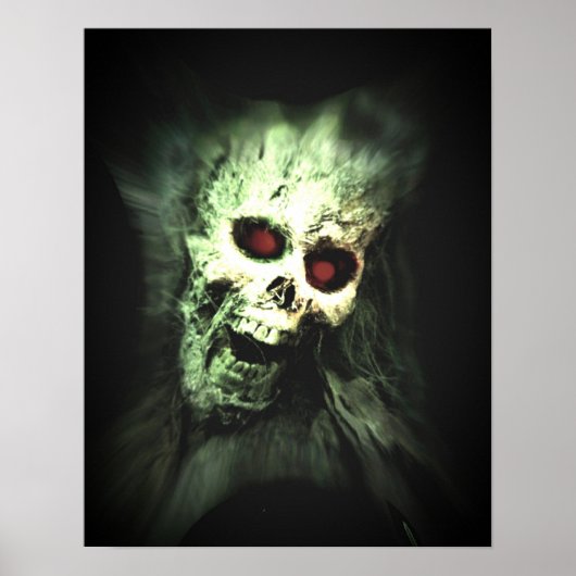 Scary screaming skull poster (Voorkant)