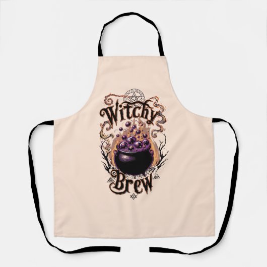 Scary Script Witch Brew  Halloween Look Schort (Voorkant)