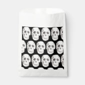 Scary Scull Black & White Pattern|Happy Halloween Bedankzakje (Voorkant)