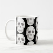 Scary Scull Black & White Pattern|Happy Halloween Koffiemok (Links)