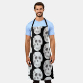 Scary Scull Black & White Pattern|Happy Halloween Schort (Gedragen)