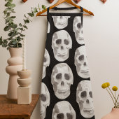 Scary Scull Black & White Pattern|Happy Halloween Schort