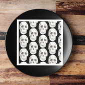 Scary Scull Black & White Pattern|Happy Halloween Servet