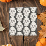 Scary Scull Black & White Pattern|Happy Halloween Stenen Onderzetter<br><div class="desc">Scary Scull Black & White Pattern|Happy Halloween</div>