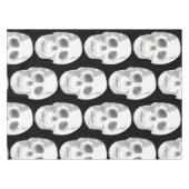 Scary Scull Black & White Pattern|Happy Halloween Tafelkleed (Voorkant (Horizontaal))