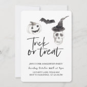 Scary Scull Trick or treat | Halloween-partij | Kaart (Voorkant)
