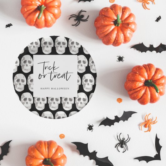 Scary Scull Trick or treat | Halloween-partij | Papieren Bordje