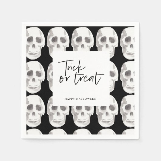 Scary Scull Trick or treat | Halloween-partij | Servet (Voorkant)
