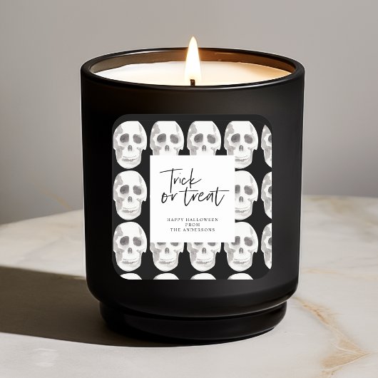 Scary Scull Trick or treat | Halloween-partij | Vierkante Sticker