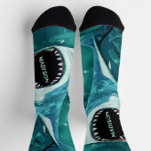 Scary Shark, aangepaste naam Sokken (Top)