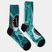 Scary Shark, aangepaste naam Sokken (Rechts)