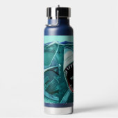 Scary Shark, aangepaste naam Waterfles (Rechts)