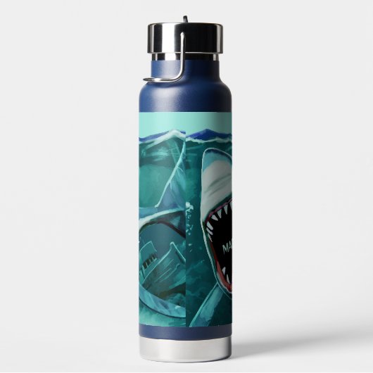 Scary Shark, aangepaste naam Waterfles (Rechts)