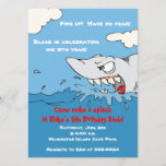 Scary Shark Birthday Pool Party Invite Kaart<br><div class="desc">Ooit in mijn winkel zochten een moeder en haar zoon op zoek naar groepsfeestuitnodigingen voor zijn zesde verjaardag. Ze koos een paar schattige design van beschilderde vis en schattige kleine walvissen. Hij haatte hen. Ze zei tegen hem: "Maar schat, zie je hoe schattig ze zijn? Net als mijn kleine man"...</div>