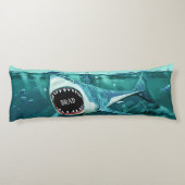 Scary Shark custom name body pillow Lichaamskussen (Achterkant)
