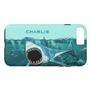 Scary Shark custom name phone cases