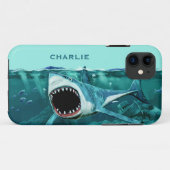 Scary Shark custom name phone cases (Achterkant (horizontaal))