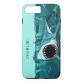 Scary Shark custom name phone cases (Achterkant)