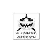 Scary Shark Personalize Rubberstempel (Afrduk)