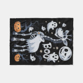 Scary Skeleton Giraffe voor Ghosts Halloween Fleece Deken (Voorkant (Horizontaal))