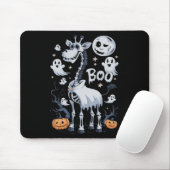 Scary Skeleton Giraffe voor Ghosts Halloween Muismat (Met muis)