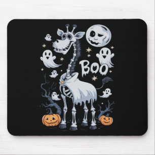 Scary Skeleton Giraffe voor Ghosts Halloween Muismat