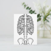 Scary Skeleton Halloween Briefkaart (Staand voorkant)