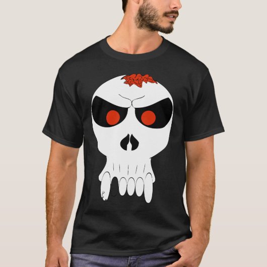 scary skeleton halloween grafisch shirt (Voorkant)
