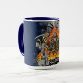 Scary Skeleton in nachtelijke Mok (Voorkant links)