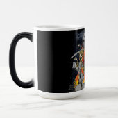 Scary Skeleton in Night Halloween Magische Mok (Links)