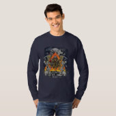 Scary Skeleton in Night Halloween T-shirt (Voorkant volledig)