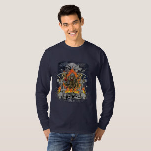 Scary Skeleton in Night Halloween T-shirt