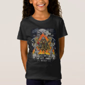 Scary Skeleton in Night Halloween T-shirt (Voorkant)