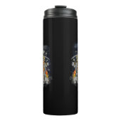 Scary Skeleton in Night Halloween Thermosbeker (Voorkant)