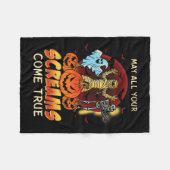 Scary Skeleton Monsters Ghost Funny Lazy Creepy Ha Fleece Deken (Voorkant (Horizontaal))