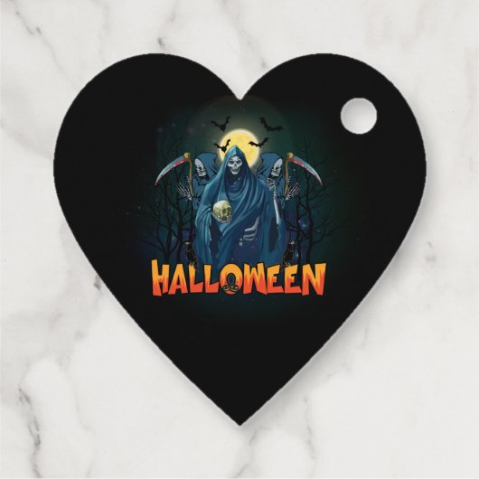 Scary Skeleton Night Halloween, Mijn Halloween Moo Bedankjes Labels (Achterkant)