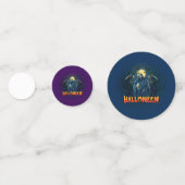 Scary Skeleton Night Halloween, Mijn Halloween Moo Confetti (Achterkanten)