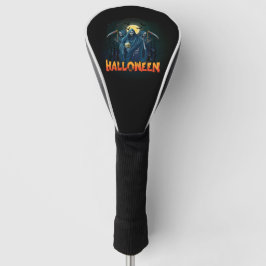 Scary Skeleton Night Halloween, Mijn Halloween Moo Golfheadcover