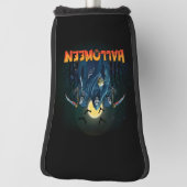 Scary Skeleton Night Halloween, Mijn Halloween Moo Golfheadcover (Draai 90)