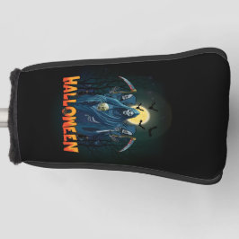 Scary Skeleton Night Halloween, Mijn Halloween Moo Golfheadcover