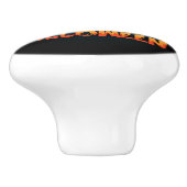 Scary Skeleton Night Halloween, Mijn Halloween Moo Keramische Knop (Zijkant)